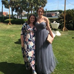 PinkBlush faux wrap maxi maternity dress - L